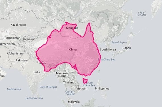 Compare Australia's Size To Other Countries | Huffpost Latest News