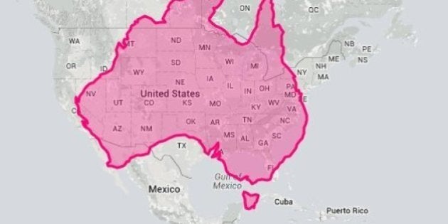 skulder Interaktion sten Compare Australia's Size To Other Countries | HuffPost Latest News