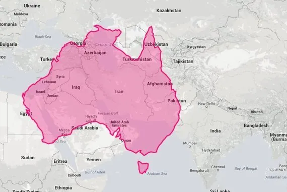 Compare Australia's Size To Other Countries | Huffpost Latest News