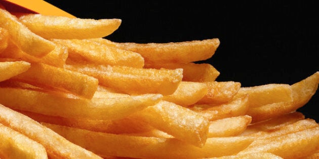 French fried potatoes, close-up