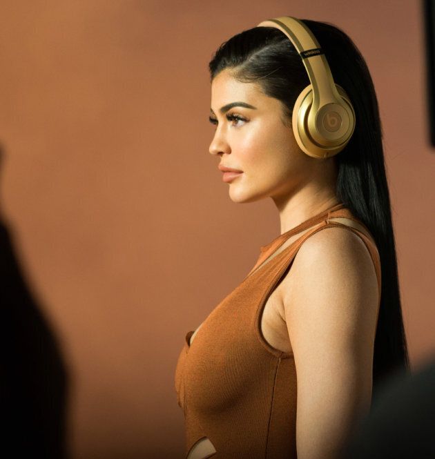 A shot from the ad shoot featuring Kylie Jenner.