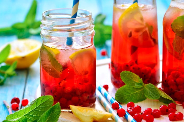 Try infusing water water with berries, lemon, ice and mint.