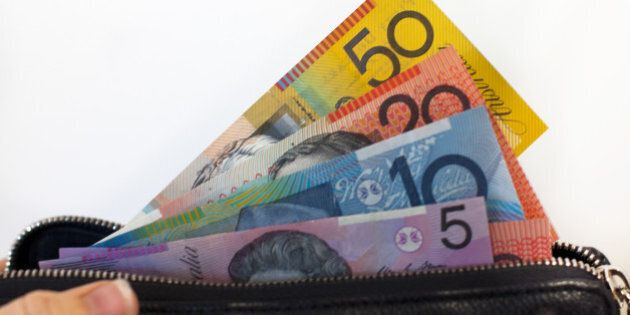 Australian Money Notes in Wallet