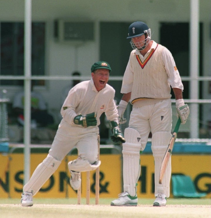 This kind of thing happened to Hick a lot back in the day. This pic is from 1994, and Hick has just been dismissed off the bowling of Shane Warne.