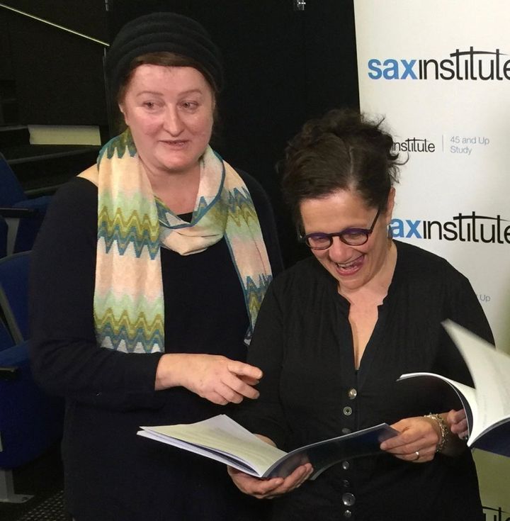 Leonie Oakes and Jenna Price both lost weight after learning they were pre-diabetic. The pair are pictured here as part of a Sax Institute study into diabetes in over 45's.