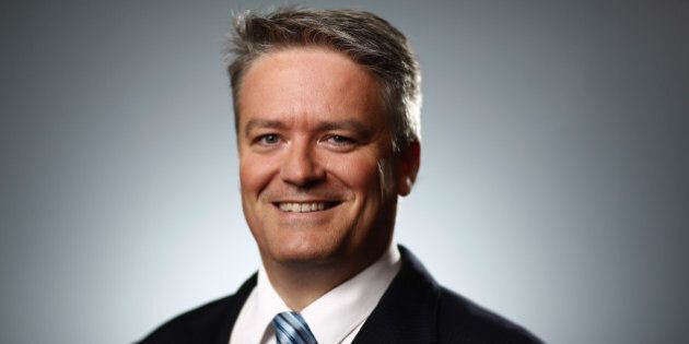 Mathias Cormann, Australia's finance minister, poses for a photograph following a Bloomberg Television interview at the World Economic Forum (WEF)in Davos, Switzerland, on Wednesday, Jan. 20, 2016. World leaders, influential executives, bankers and policy makers attend the 46th annual meeting of the World Economic Forum in Davos from Jan. 20 - 23. Photographer: Simon Dawson/Bloomberg via Getty Images