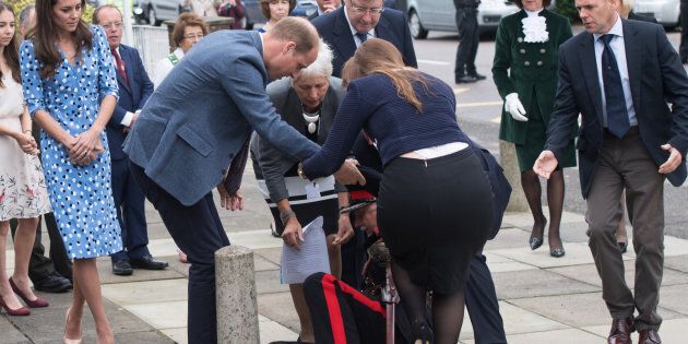 Prince William rushes to elderly man's aid after dramatic fall