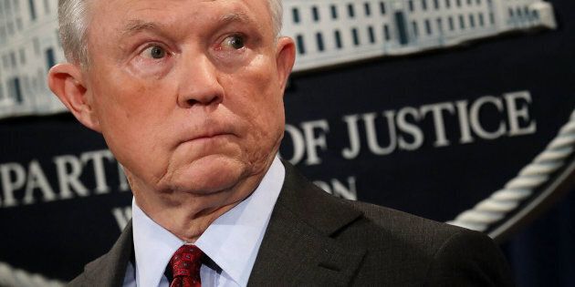 WASHINGTON, DC - JULY 20: U.S. Attorney General Jeff Sessions holds a news conference to announce an 'international cybercrime enforcement action' at the Department of Justice July 20, 2017 in Washington, DC. President Donald Trump said Wednesday in an interview with the New York Times that he never would have appointed Sessions had he known Sessions would recuse himself from overseeing the investigation into Russian interference in the 2016 presidential election. 'Sessions should have never recused himself, and if he was going to recuse himself, he should have told me before he took the job and I would have picked somebody else,' Trump said. (Photo by Chip Somodevilla/Getty Images)