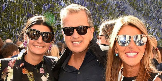 PARIS, FRANCE - OCTOBER 02: Giovanna Battaglia, Mario Testino, Anna Dello Russo and Jan Olesen attend the Christian Dior show as part of the Paris Fashion Week Womenswear Spring/Summer 2016 on October 2, 2015 in Paris, France. (Photo by David M. Benett/Dave Benett/Getty Images)