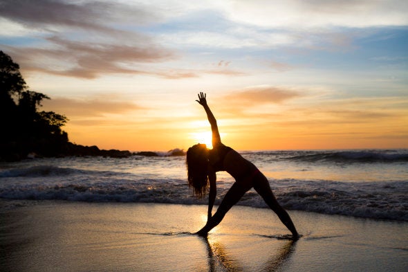 Try yoga on the beach for a super relaxing treat.