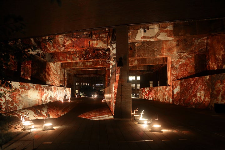 Renowned New York artist Jordan Eagles projects powerful illuminations of blood from gay, bisexual and transgender men