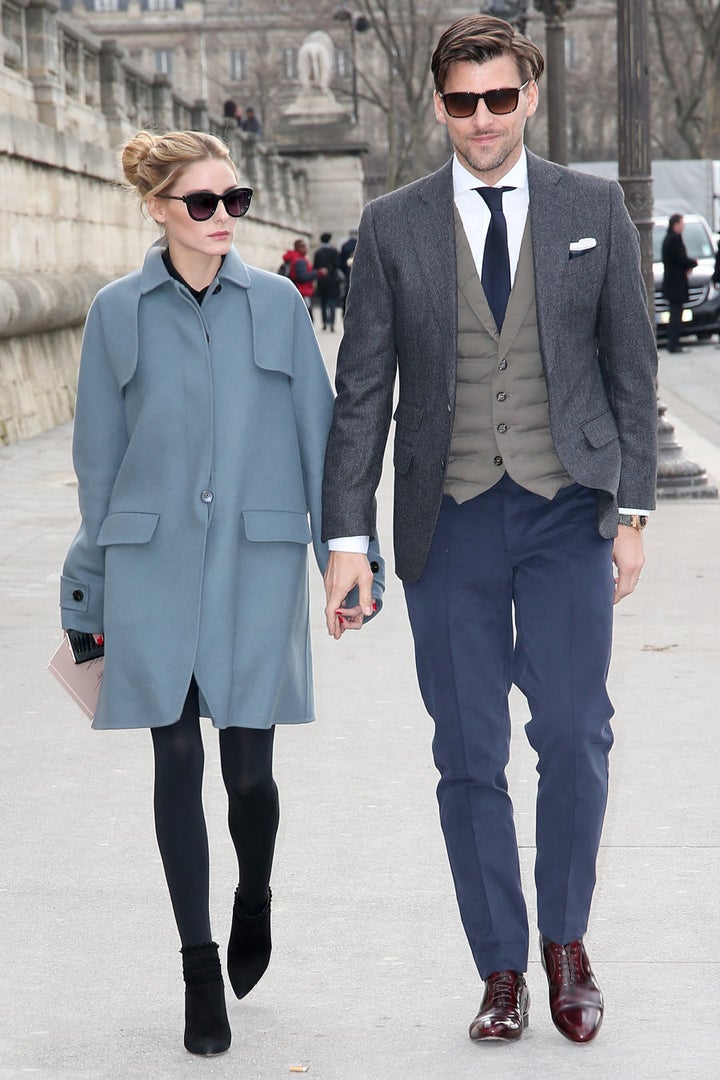 A lesson in colour coordination courtesy of Olivia Palermo and Johannes Huebl.