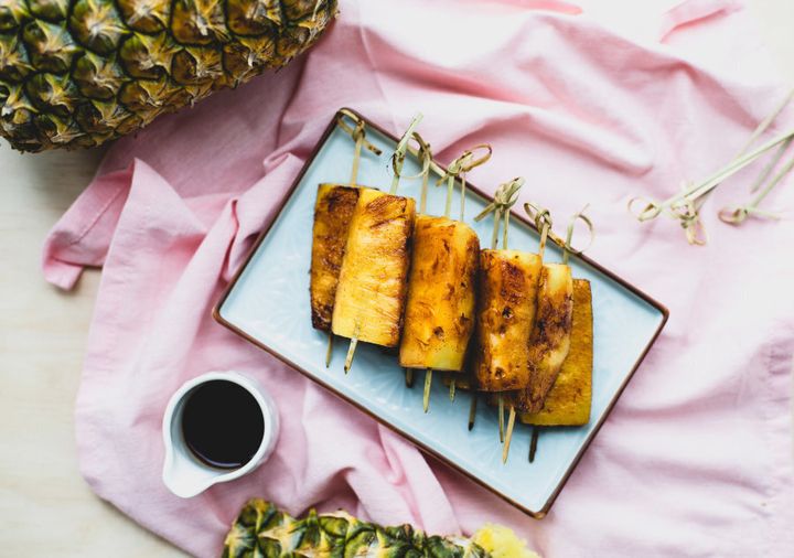 Caramlised anything is delicious, but especially so for cinnamon grilled pineapple.