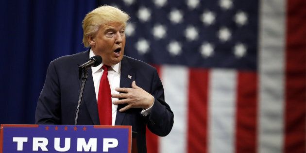 Donald Trump, 2016 Republican presidential nominee, speaks during a town hall event in Columbus, Ohio, U.S., on Monday, Aug. 1, 2016. Trump's swipe at the heartbroken parents of a Muslim-American war hero killed in Iraq has sparked condemnation across party lines, prompting top Republicans in Congress to distance themselves from the GOP presidential nominee. Photographer: Luke Sharrett/Bloomberg via Getty Images
