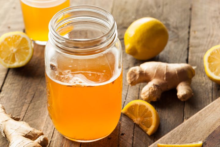 You can flavour your kombucha with your favourite ingredients. Ginger and lemon is a classic combo.