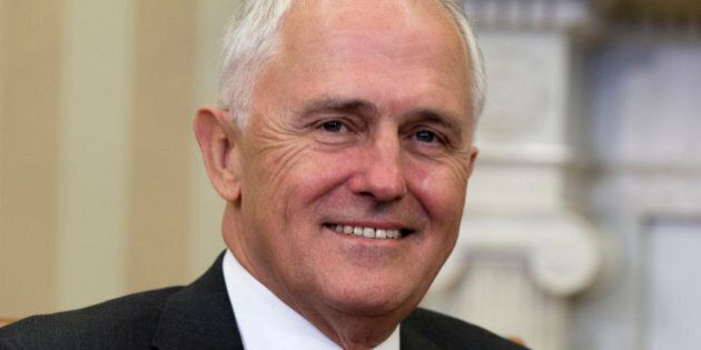 FILE - In this Jan. 19, 2016 file photo, Australian Prime Minister Malcolm Turnbull smiles as he meets with President Barack Obama in the Oval Office of the White House in Washington. Turnbull gave a personal assurance on Friday, Jan. 29, 2016 that his government would legalize gay marriage if a majority of Australians choose marriage equality in a popular vote.(AP Photo/Carolyn Kaster, File)