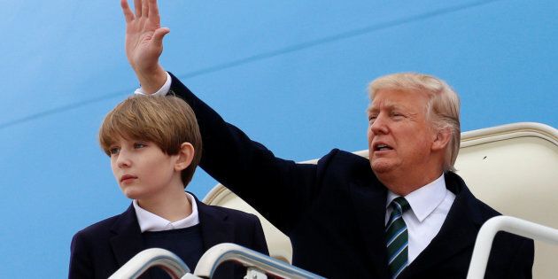 President Donald Trump and his son Barron. A series of books written in the late 19th century by Ingersoll Lockwood concerns a character named Baron Trump -- who finds a time portal in Russia thanks to a man named Don.