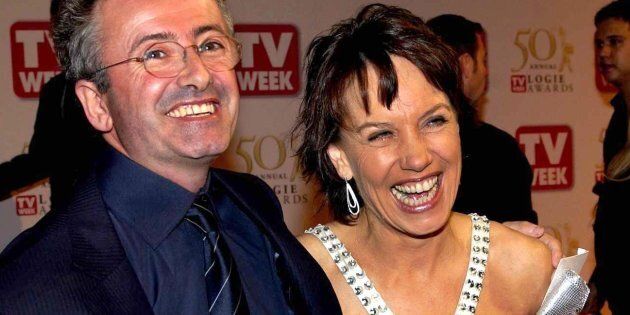 Andrew Denton with his wife Jennifer Byrne at the TV WEEK Logie Awards.