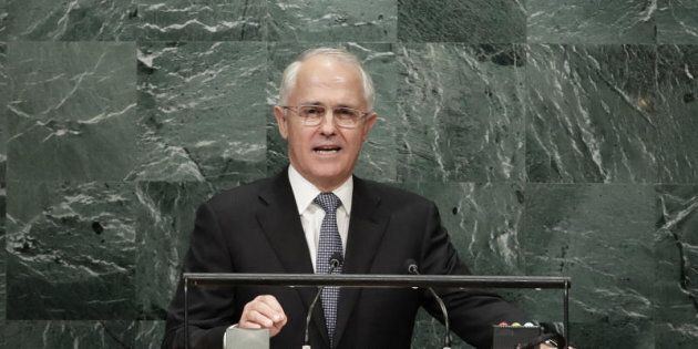 Prime Minister Malcolm Turnbull speaks during the 71st session of the United Nations General Assembly