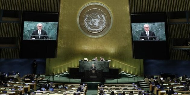 Prime Minister Malcolm Turnbull speaks during the 71st session of the United Nations General Assembly