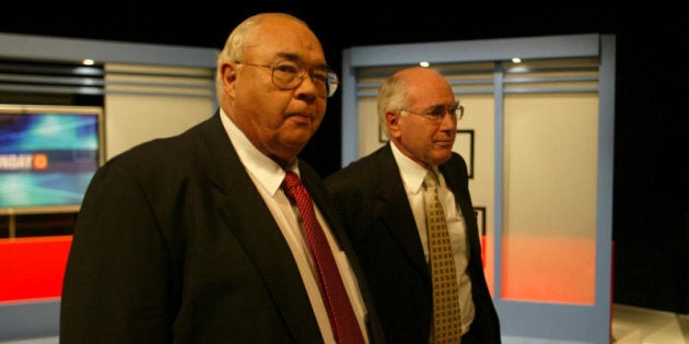 Laurie Oakes and former Prime Minister John Howard. One of many he has interviewed.