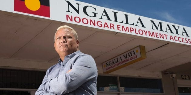 Mervyn Eades outside the Ngalla Maya training centre.