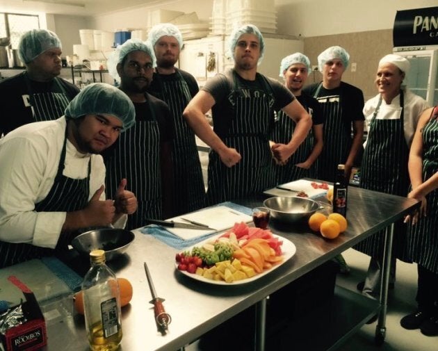 Ngalla Maya students during a Certificate III in Commercial Cookery course