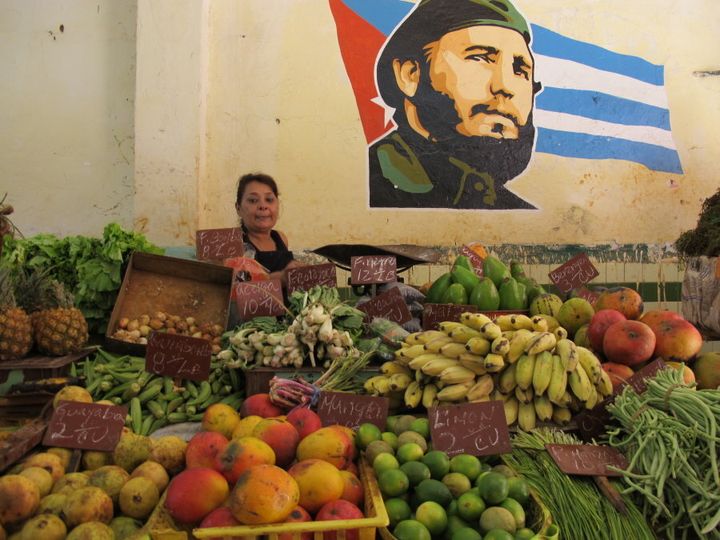 A local fruit and vegetable market in Havana.