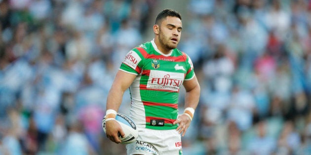 SYDNEY, AUSTRALIA - SEPTEMBER 13: Dylan Walker of the Rabbitohs looks dejected during the NRL Elimination Final match between the Cronulla Sharks and the South Sydney Rabbitohs at Allianz Stadium on September 13, 2015 in Sydney, Australia. (Photo by Mark Metcalfe/Getty Images)