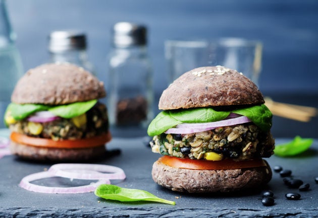 To get your burger fix, opt for a veggie patty and use a wholemeal bun.