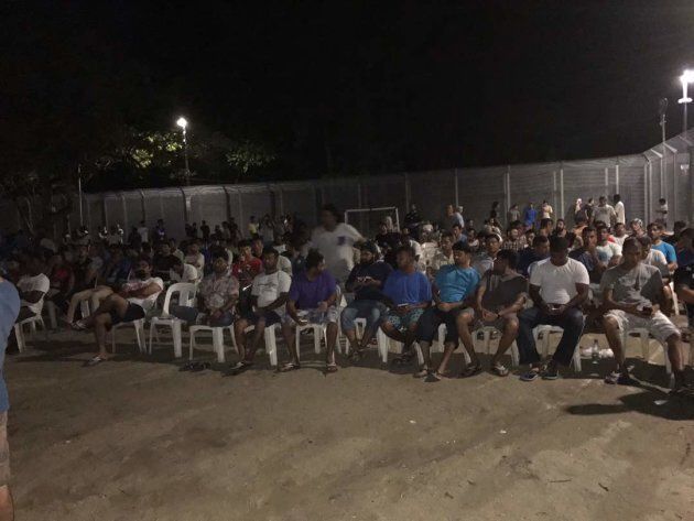 Refugees and asylum seekers held a vigil for Hamed in Delta compound inside the detention centre Monday night.