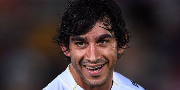 TOWNSVILLE, AUSTRALIA - SEPTEMBER 19: Johnathan Thurston of the Cowboys smiles after winning the Second NRL Semi Final match between the North Queensland Cowboys and the Cronulla Sharks at 1300SMILES Stadium on September 19, 2015 in Townsville, Australia. (Photo by Ian Hitchcock/Getty Images)