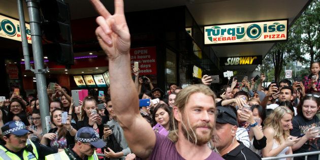 Hemsworth has recently been filming Thor: Ragnarok in Australia.