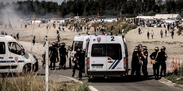 Riot police in Calais dispersed migrants trying to get into trucks heading to Great Britain last week.