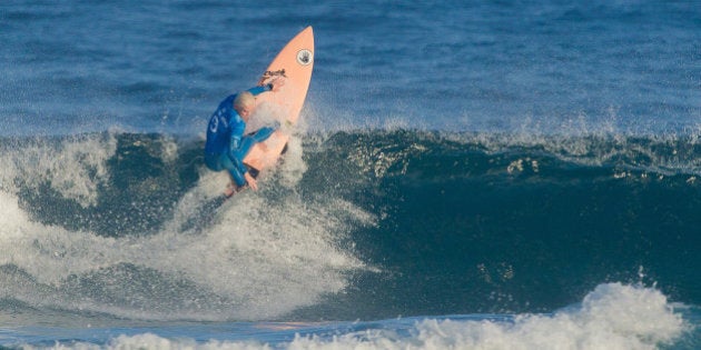 CASCAIS, PORTUGAL - SEPTEMBER 27: Tatiana Weston-Webb surfing in semi-finals of the Cascais Women's Pro on September 27, 2015 in Cascais, Portugal. (Photo by Thomas Lodin/World Surf League via Getty Images)