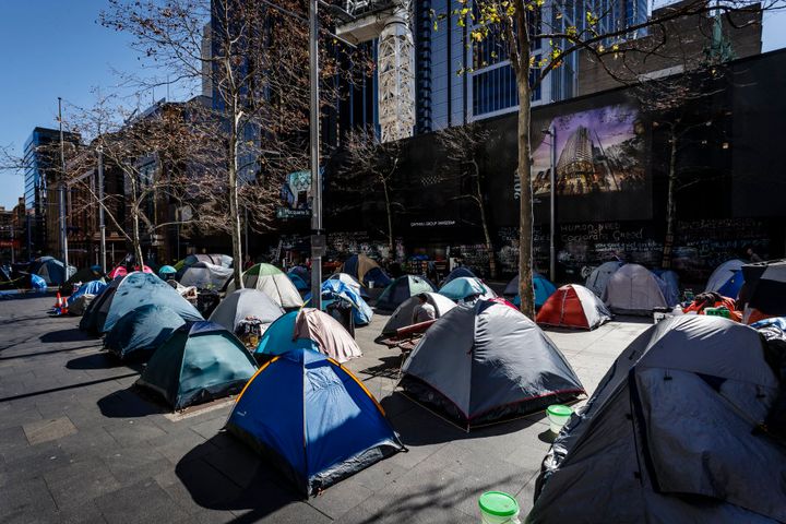 Residents of Martin Place's tent city are facing relocation.