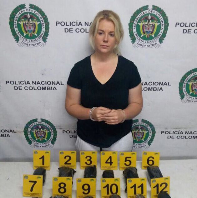 Cassie was arrested on April 12 at Bogota international airport after security found 5.8kg of cocaine concealed inside headphones in her luggage.