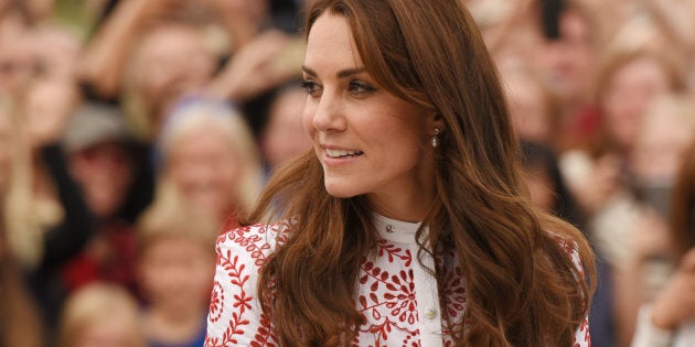 Catherine the Duchess of Cambridge looks on duing a tour of the Kitsilano Coast Guard Station for a first responders showcase in Vancouver on September 25, 2016. / AFP / Don MacKinnon (Photo credit should read DON MACKINNON/AFP/Getty Images)