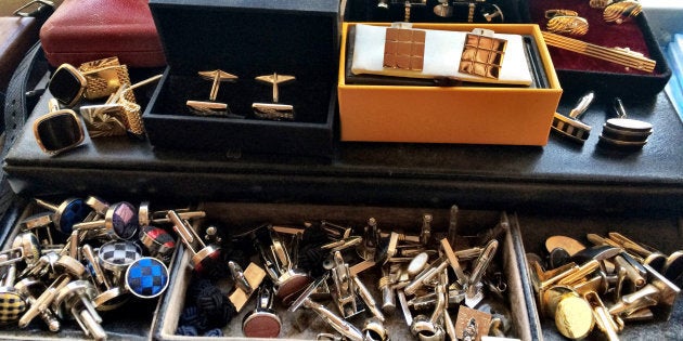 Now that's a cuff link collection.