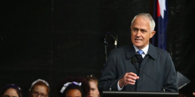PORT ARTHUR, AUSTRALIA - APRIL 28: Australian Prime Minister Malcolm Turnbull speaks during the 20th anniversary commemoration service of the Port Arthur massacre on April 28, 2016 in Port Arthur, Australia. The historic town became infamous on April 28, 1996 when Martin Bryant began shooting indiscriminately with a high-powered rifle on people visiting the site. 35 people were killed and a further 23 were injured in what remains the world's worst massacre by a lone gunman. The tragedy transformed gun legislation in Australia, with then Prime Minister John Howard introducing the National Firearms Agreement, banning all semi-automatic rifles and all semi-automatic and pump-action shotguns and introducing stricter licensing and ownership controls. (Photo by Robert Cianflone/Getty Images)