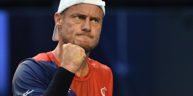 Australia's Lleyton Hewitt gestures during his men's singles match against Spain's David Ferrer on day four of the 2016 Australian Open tennis tournament in Melbourne on January 21, 2016. AFP PHOTO / PAUL CROCK-- IMAGE RESTRICTED TO EDITORIAL USE - STRICTLY NO COMMERCIAL USE / AFP / PAUL CROCK (Photo credit should read PAUL CROCK/AFP/Getty Images)