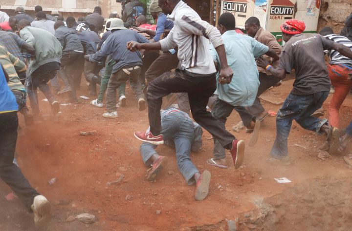 Police clash with protesters in Kenya.