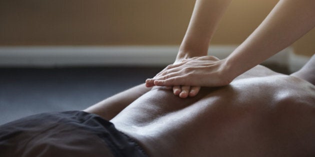 Man receiving a massage