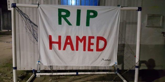 Days after the death of Hamed Shamshiripour on Manus Island, friends and fellow asylum seekers held a vigil for the 31-year-old.