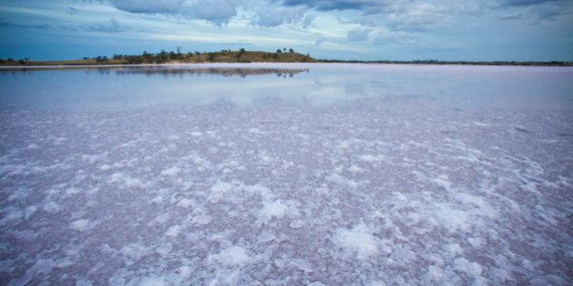 Salt Lake, Pink Lakes, Murray Sunset National Park, Victoria, VIC, Australia. (Photo by: Universal Images Group via Getty Images)