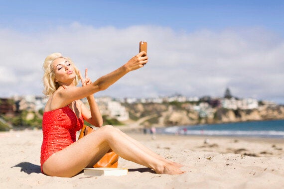 Housewife outdoor beach blonde
