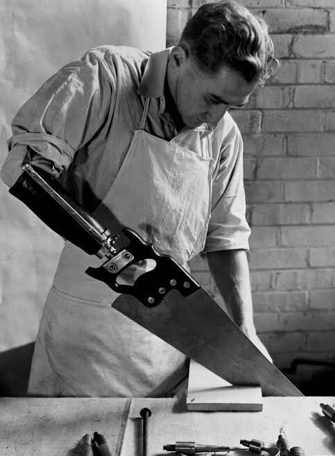 The short-back-and-sides is still the most dominant male hairstyle today. This photo of a man with an artificial arm was taken in 1920.