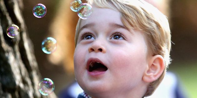 Find someone who looks at you the way Prince George looks at bubbles.