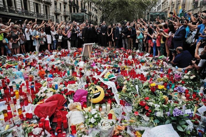 Memorials for the victims of the terror attacks take place in Barcelona.