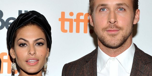 TORONTO, ON - SEPTEMBER 07: Actors Eva Mendes and Ryan Gosling attend 'The Place Beyond The Pines' premiere during the 2012 Toronto International Film Festival at Princess of Wales Theatre on September 7, 2012 in Toronto, Canada. (Photo by Sonia Recchia/Getty Images)